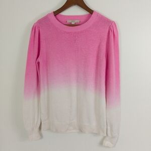 Loft Ombre Puff Sleeve Sweater Size Medium